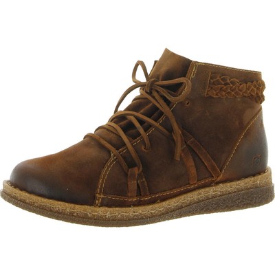 

Коричневые кожаные ботильоны Born Womens Temple II 9.5 Medium (B,M) BHFO 1342, Brown/glazed ginger/distressed, Temple II