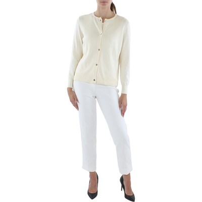 

Женский кардиган с круглым вырезом Anne Klein цвета слоновой кости, куртка-свитер  BHFO 4778, Anne white