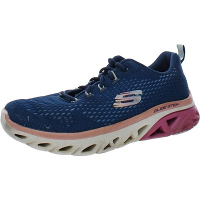 

Skechers Womens Navy Gym Athletic and Training Shoes 5 Medium (B,M) BHFO 3190, Navy/pink