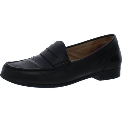 

Женские черные кожаные лоферы Array Harper с мягким носком 6, средний (B,M) BHFO 1874, Black/black leather