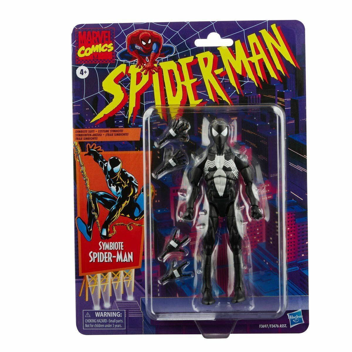 Figure Toy Spider-Man Marvel Legends Retro Series 6 Inch Symbiote Black Suit New