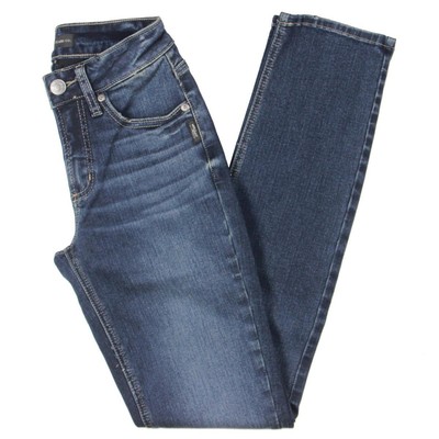 Женские прямые джинсы Suki Blue Denim со средней посадкой Silver Jeans Co. 24 BHFO 6311