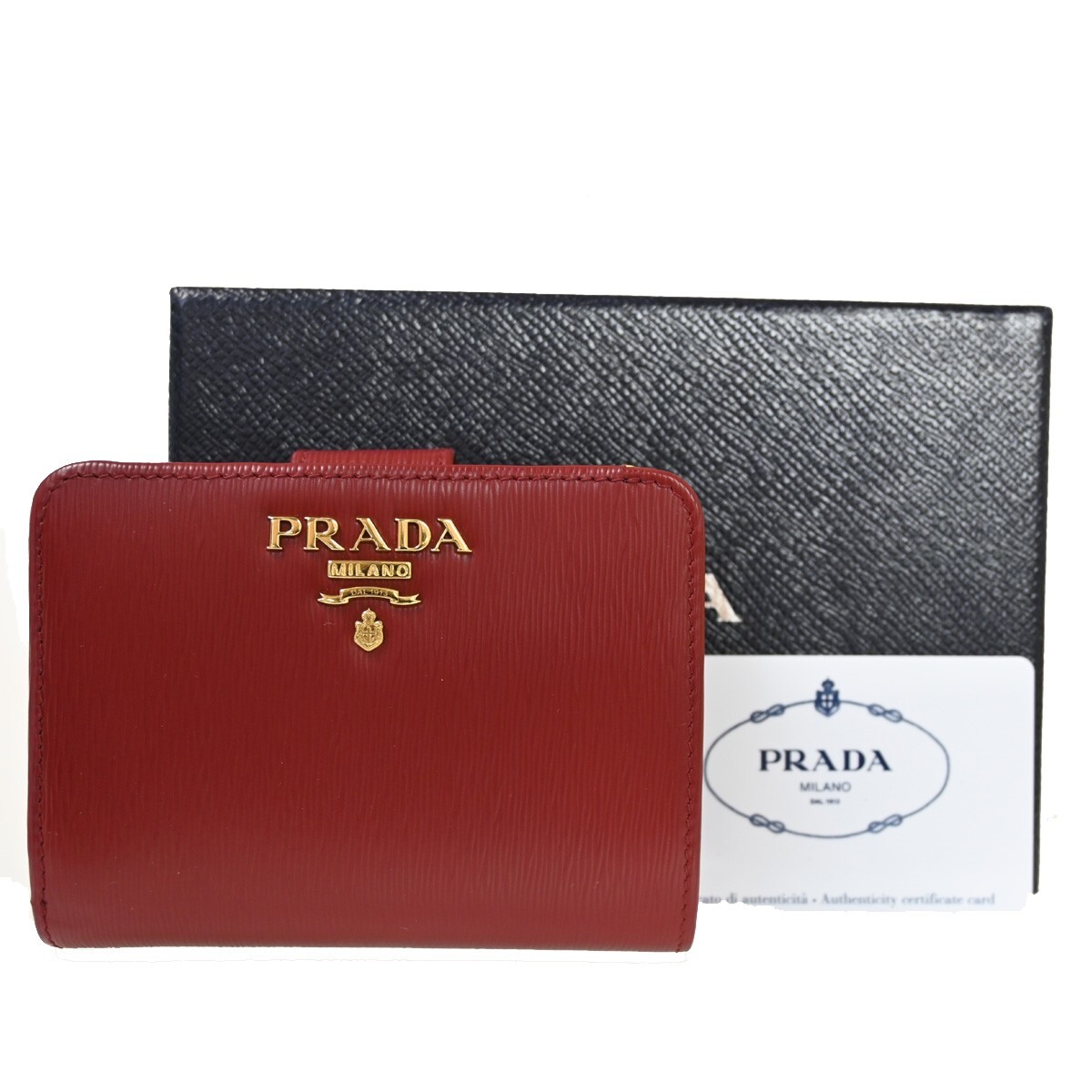 ★PRADA★ 23FW Women's Vitello Gold Logo Zipper Long Wallet $_57.JPG?set_id=880000500F
