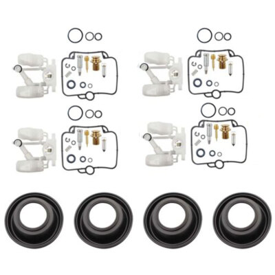 4Sets Carburetor Repair Kit Carb Diaphragm Floats For Suzuki GSXR750 GSF1200S