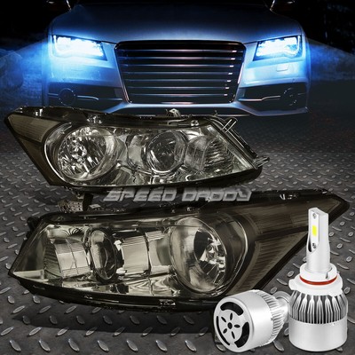 ЗАТЕМНЕННАЯ ФАРА + ПРОЗРАЧНАЯ ЛИНЗА В УГЛУ + БЕЛЫЙ СВЕТОДИОД 9006 HID с ВЕНТИЛЯТОРОМ ДЛЯ 08-12 ACCORD CP