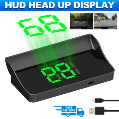 Smart Car Digital GPS Speedometer HUD Head Up Display MPH Speed HD Universal ABS