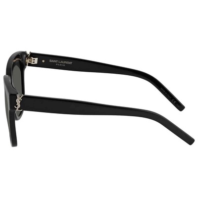 Pre-owned Saint Laurent Grey Square Ladies Sunglasses Sl M40 003 54 Sl M40 003 54 In Gray