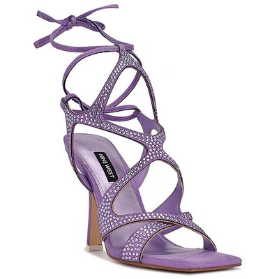 Женские туфли-лодочки Nine West Alanah 2 фиолетового цвета на ремешках, 10 средних размеров (B, M) BHFO 4326