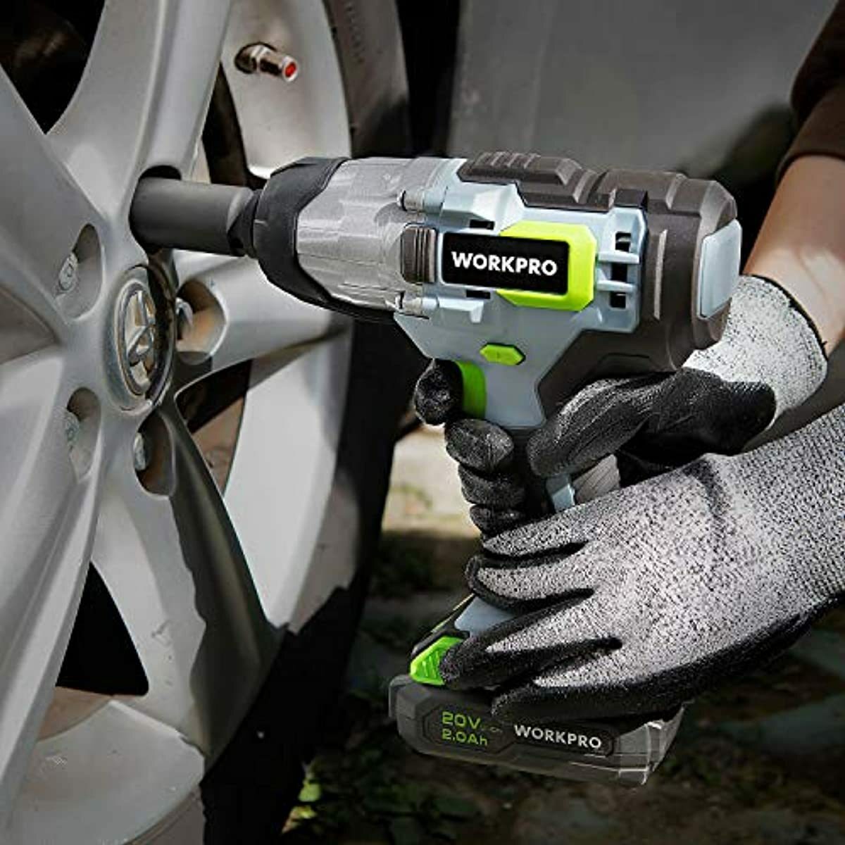 20 Volt Impact Gun Wrench 1/2 Inch In Battery Powered Operated High Torque Best
