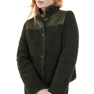 

Женская осиновая флисовая теплая повседневная пальто Barbour из искусственного меха, верхняя одежда BHFO 2340, Olive, Aspen