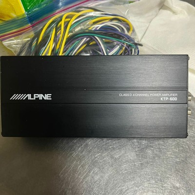 ALPINE KTP-600 4 channel compact digital power amplifier 90W Used