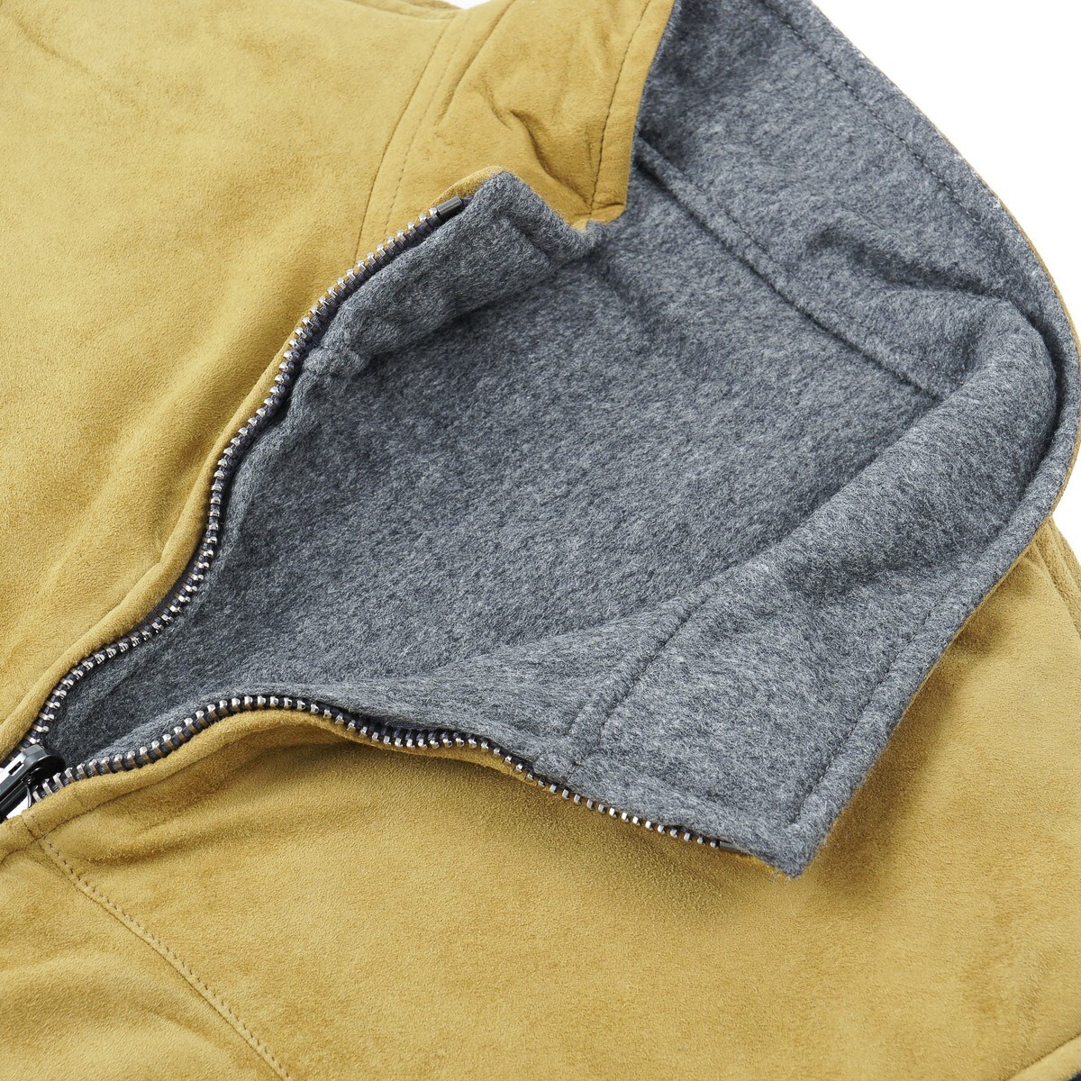 Pre-owned Manto 'luca' Reversible Lambskin Suede Leather And Wool-cashmere Vest M (eu 50) In Green