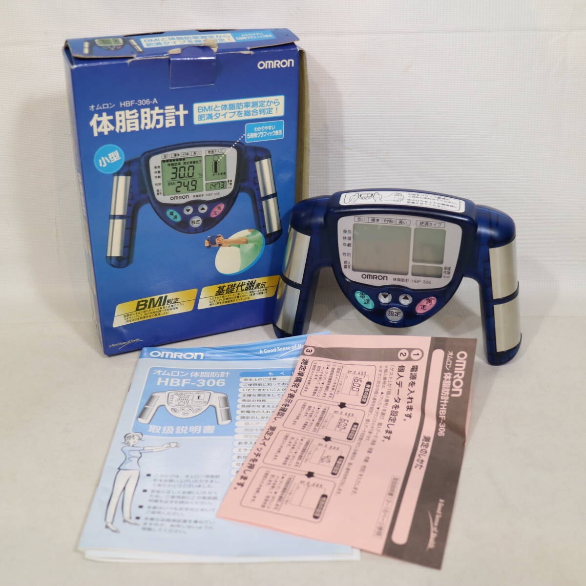 Omron body fat meter Composition & Scale HBF-306-A Blue