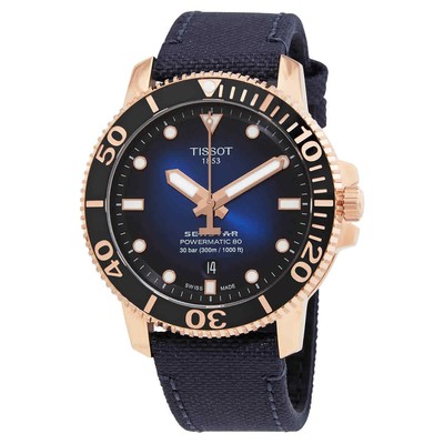 Мужские часы Tissot Seastar с автоматическим синим циферблатом T120.407.37.041.00