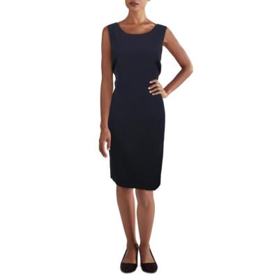 

Женское темно-синее вязаное рабочее платье-футляр Le Suit  BHFO 0105, Midnight navy