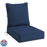 Sundale Outdoor Olefin Deep Seat Cushion, Patio Chair Cushion and Pillow, Water-Resistant Sectional Sofa Pad with Straps Dark Blue, 23 x 26 x 6 Inches