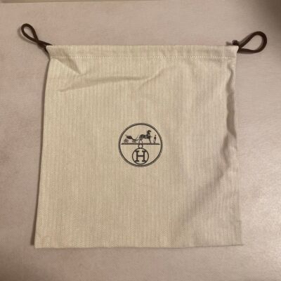 Hermes Dust Bag for Birkin Kelly Handbag Storage Drawstring Pouch 31.5cm 31cm