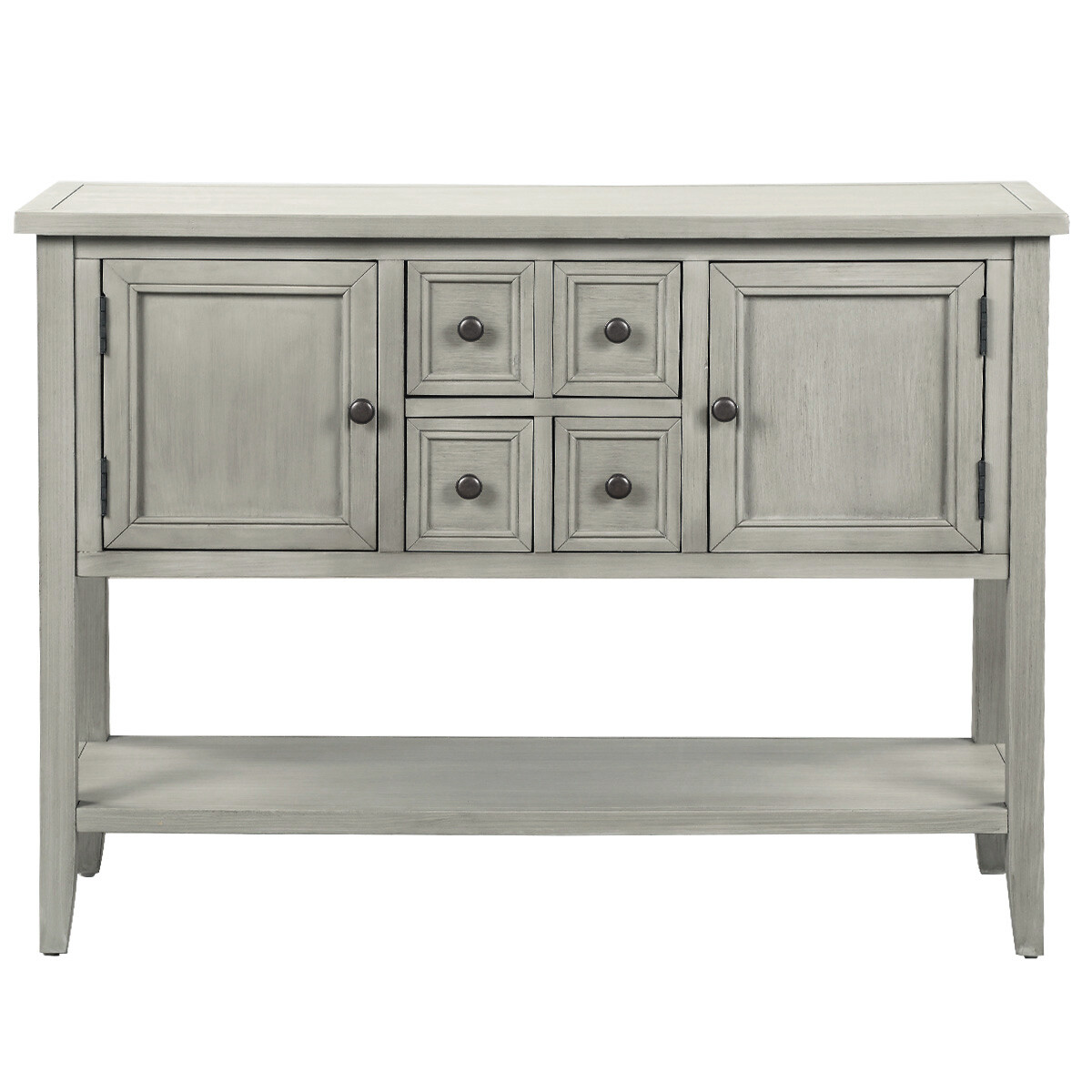 Vintage Elegant Buffet Sideboard Console Table w/ Bottom Shelf Solid Wood Frame