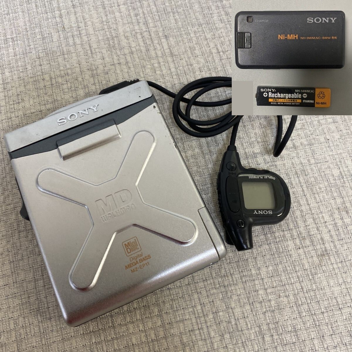 SONY MDウォークマン　MZーEP11 SONY MD Walkman MZ-EP11 RM-MZE50MP BC-9HS NH-14WM Silver