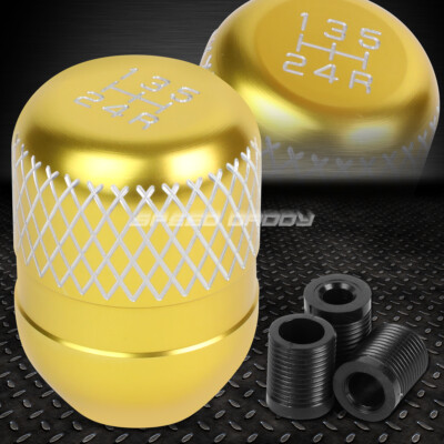 УНИВЕРСАЛЬНАЯ 42-МИЛЛИМЕТРОВАЯ ГОНОЧНАЯ МЕХАНИЧЕСКАЯ 5-СТУПЕНЧАТАЯ РУЧКА ПЕРЕКЛЮЧЕНИЯ ПЕРЕДАЧ MT С СЕТКОЙ В СТИЛЕ JDM ЗОЛОТИСТОГО ЦВЕТА