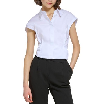 Женская белая деловая офисная блузка на пуговицах Calvin Klein M BHFO 1775
