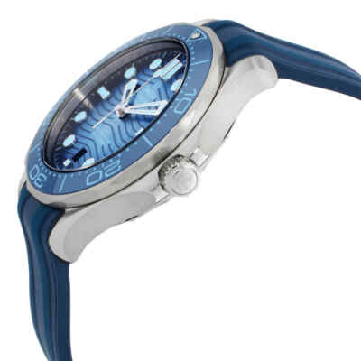 Pre-owned Omega Seamaster Automatic Chronometer Summer Blue Dial Men's Watch