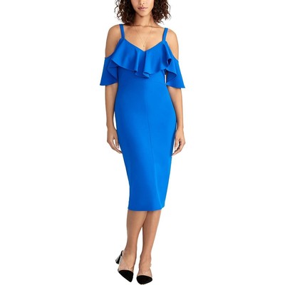 

Rachel Rachel Roy Женское синее платье-футляр с драпировкой Marcella  BHFO 8909, Silk blue