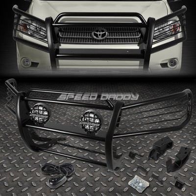 ЧЕРНАЯ ЗАЩИТНАЯ РЕШЕТКА РАДИАТОРА + КРУГЛАЯ ПРОЗРАЧНАЯ ПРОТИВОТУМАННАЯ ФАРА ДЛЯ TOYOTA HIGHLANDER XU20 01-07