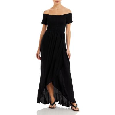 

Черное длинное летнее макси-платье Tiare Hawaii Womens Cheyenne  BHFO 5872, Черный