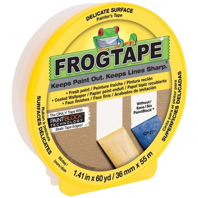 FROGTAPE Delicate Surface Painter's Tape Yellow 1.41 in. x 60 yd 10 Rolls 242836
