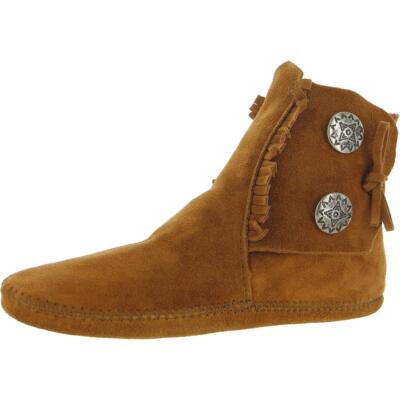 

Мужские коричневые мокасины Minnetonka с двумя пуговицами Обувь 10 Medium (B,M) BHFO 0673, Коричневый