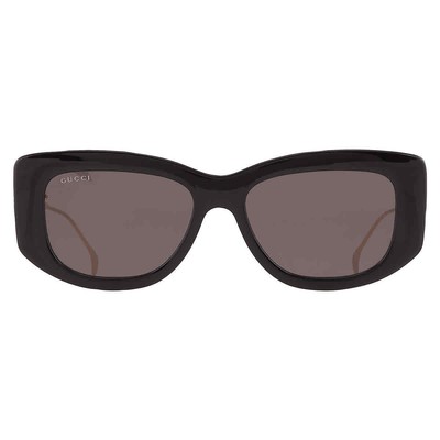 Pre-owned Gucci Grey Cat Eye Ladies Sunglasses Gg1566s 001 55 Gg1566s 001 55 In Gray