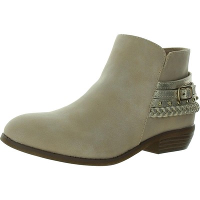 Женские коричневые кожаные ботильоны Eunina на молнии Shoes 3 Medium (B,M) BHFO 7675