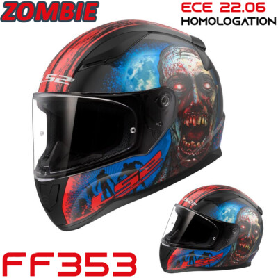 LS2 MOTORRAD INTEGRALHELM FF353 RAPID-II ZOMBIE ECE2206 Roller Touren Crash Helm