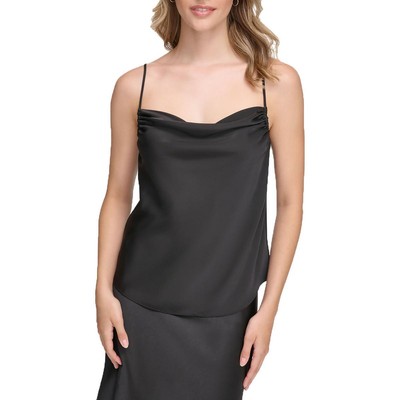 Женский черный повседневный пуловер с круглым вырезом от Calvin Klein, топ Cami XS BHFO 4331