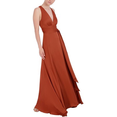 BCBGMAXAZRIA Женское Длинное Вечернее Платье с Вырезом На Спине BHFO 2917