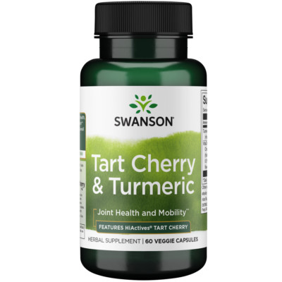 Swanson Tart Cherry and Turmeric - Features Hiactives Tart Cherry 60 Veggie
