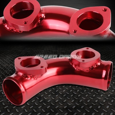 TYPE-S / RS / RZ 2.5 70-ГРАДУСНЫЙ ТУРБО-ПРОДУВОЧНЫЙ КЛАПАН С ДВОЙНЫМ ФЛАНЦЕМ И ПЕРЕХОДНИКОМ ДЛЯ ТРУБ КРАСНЫЙ