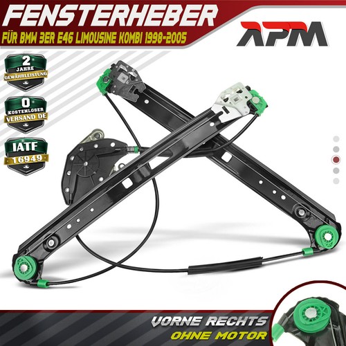 Elektrisch Fensterheber Vorne Rechts für BMW 3er E46 Limousine Kombi Touring