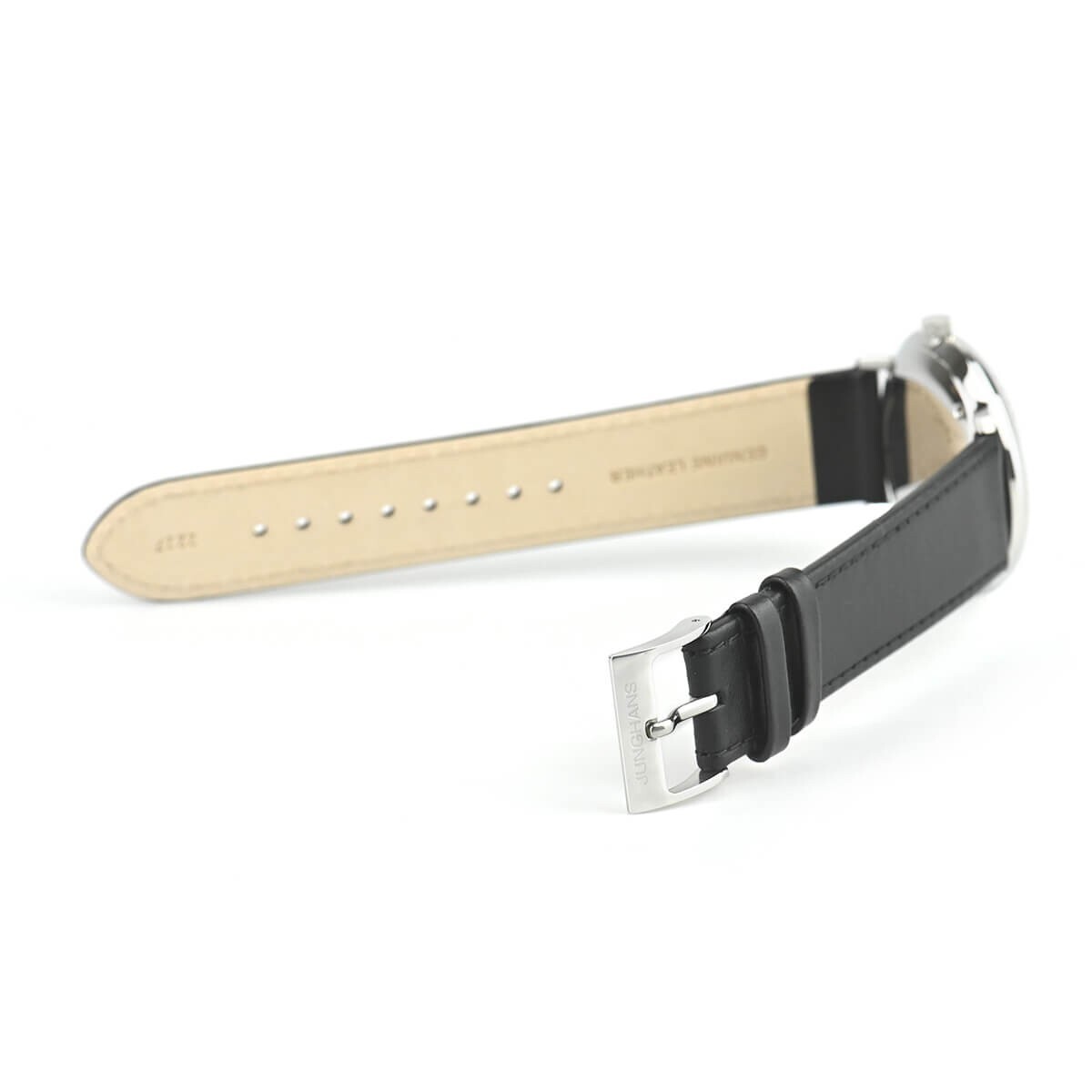 Pre-owned Junghans Max Bill Automatic 027/3500.02 Black Leather 38mm 27/3500.02 Watch