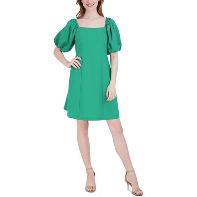 Женское зеленое короткое мини-платье с квадратным вырезом и фирменной надписью Robbie Bee, S BHFO 9757