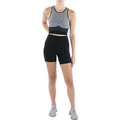 

Женский серый бесшовный спортивный бюстгальтер Koral Activewear Top  BHFO 9007, Gray/black