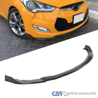 Fits 12-17 Hyundai Veloster Glossy Black Front Bumper Lip Kit Spoiler Splitter