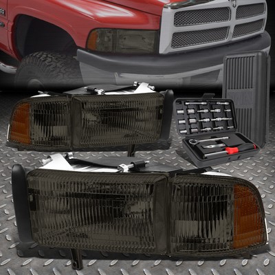 ДЛЯ ГРУЗОВИКА DODGE RAM 94-02 ДЫМЧАТЫЙ КОРПУС, ЯНТАРНЫЕ УГЛОВЫЕ ФАРЫ + НАБОР ИНСТРУМЕНТОВ