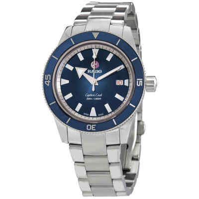 Pre-owned Rado Captain Cook Automatic Blue Dial Men's Watch R32105203