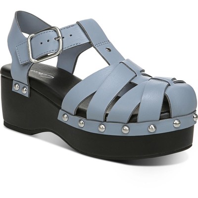 

Circus Womens Jedda Blue Strappy Platform Sandals Shoes 8 Medium (B,M) BHFO 8331, Blue fog, Jedda