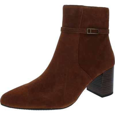 

Женские коричневые кожаные ботильоны Aqua College Tatum 10, средние (B,M) BHFO 5121, Rust suede, Tatum