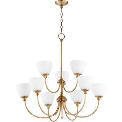 Quorum International 6109-9-80 Celeste Chandelier Aged Brass