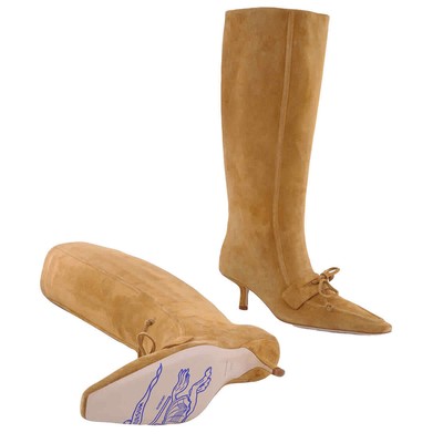 Pre-owned Burberry Knee-high Suede Storm Boots