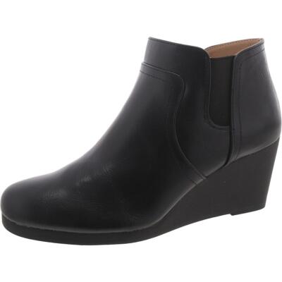 Naturalizer Womens Nayelle-N Black Wedge Boots Shoes 7.5 Medium (B,M) BHFO 7582